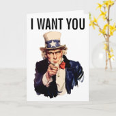 CARTES D'ANNIVERSAIRE ONCLE SAM, DRÔLES (Fleur jaune)