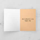 Cartes d'anniversaire oranges florales (Intérieur)