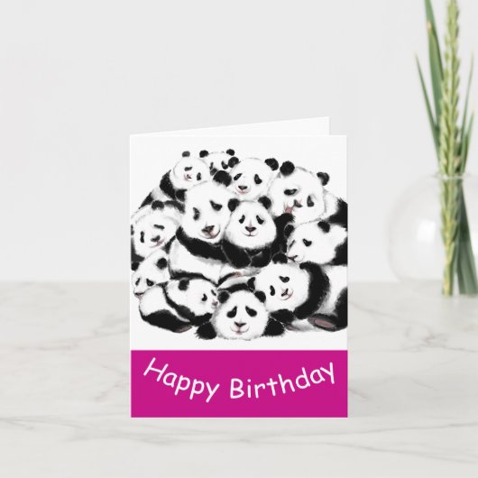 Cartes d'anniversaire Panda (Devant)