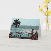 Cartes d'anniversaire - Pêche et pêche (Fleur jaune)