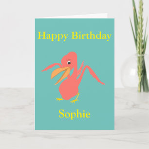 Cartes d'anniversaire personnalisables Pink Pelica