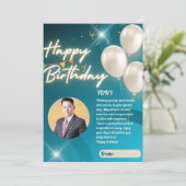 Cartes d'anniversaire personnalisées uniques - Fun (Debout devant)