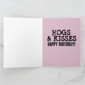 CARTES D'ANNIVERSAIRE PIG HOG FUNNY (Intérieur)