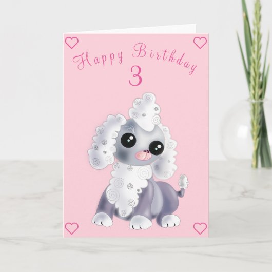 Cartes d'Anniversaire pour chien de compagnie - Pe (Devant)