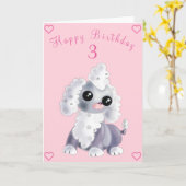 Cartes d'Anniversaire pour chien de compagnie - Pe (Fleur jaune)