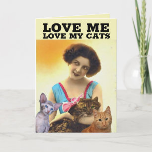 CARTES D'ANNIVERSAIRE POUR FEMME ET CHATS (CAT MOM