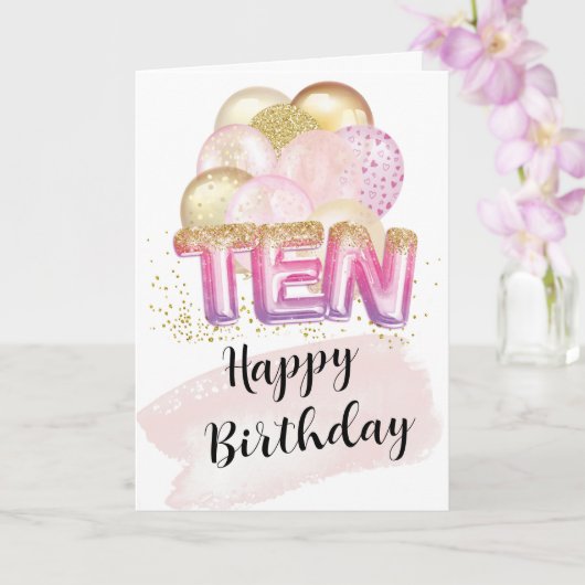 Cartes d'anniversaire pour fille de 10 ans (Orchidée)