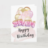 Cartes d'anniversaire pour fille de 7 ans (Devant)