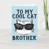 CARTES D'ANNIVERSAIRE POUR FRÈRE COOL CAT (Devant)