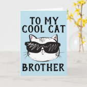 CARTES D'ANNIVERSAIRE POUR FRÈRE COOL CAT (Fleur jaune)