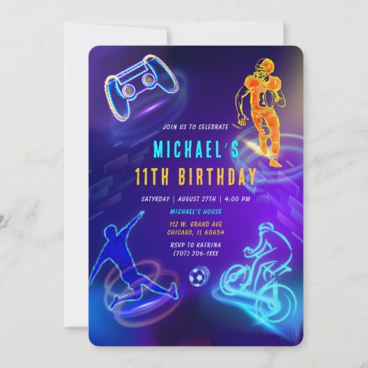 Cartes d'anniversaire pour garçons de 11 ans (Devant)