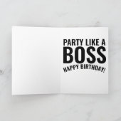 CARTES D'ANNIVERSAIRE POUR LE BOSS ! BOSS MAN (Intérieur)