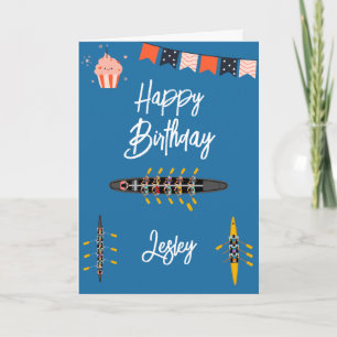 Cartes d'anniversaire pour l'équipage d'aviron Spo