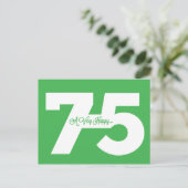 Cartes d'anniversaire pour les 75 ans - en vert (Debout devant)