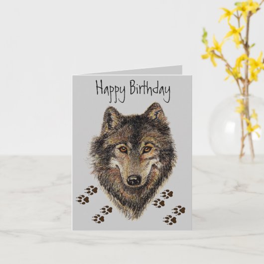 Cartes d'anniversaire pour les animaux (Fleur jaune)