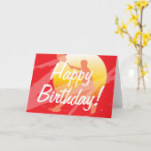 Cartes d'anniversaire pour les joueurs de tennis (Fleur jaune)