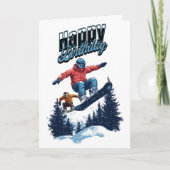 Cartes d'anniversaire pour snowboardeurs (Devant)