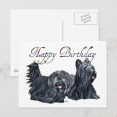 Cartes d'anniversaire pour Terrier Skye (Devant / Derrière)