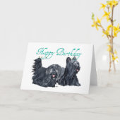 Cartes d'anniversaire pour Terrier Skye (Fleur jaune)