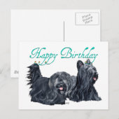 Cartes d'anniversaire pour Terrier Skye (Devant / Derrière)
