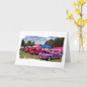 Cartes d'anniversaire pour voitures classiques (gr (Fleur jaune)