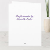 Cartes d'anniversaire pourpres (Dos)