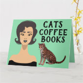 CARTES D'ANNIVERSAIRE RETRO ART FEMME (Fleur jaune)