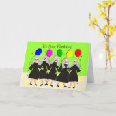 Cartes d'anniversaire sottes pour les religieuses  (Fleur jaune)