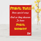 Cartes d'anniversaire spéciales (Fleur jaune)