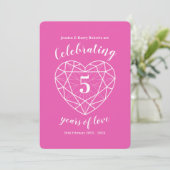 Cartes d'anniversaire Tourmaline Rose 5 ans (Debout devant)