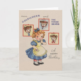 Cartes D'Anniversaire vintages Et Trois Ours
