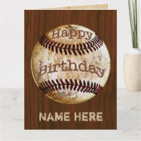 Cartes d'anniversaire vintages personnalisées du