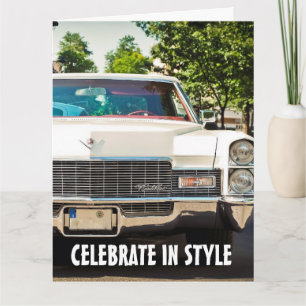 CARTES D'ANNIVERSAIRE VOITURE CLASSIQUE