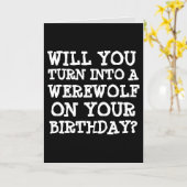 CARTES D'ANNIVERSAIRE WEREWOLF FUNNY (Fleur jaune)