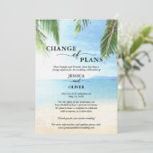 Cartes d'annonce d'annulation de mariage à la plag (Debout devant)