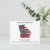 Cartes d'annonce de déménagement de l'État de Géor (Debout devant)