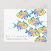 Cartes d'annonce de déménagement Poisson tropical  (Devant)
