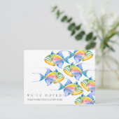 Cartes d'annonce de déménagement Poisson tropical  (Debout devant)