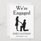 Cartes d'annonce de fiançailles Nous sommes fiancé (Devant)