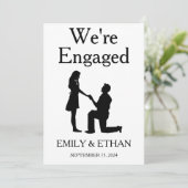 Cartes d'annonce de fiançailles Nous sommes fiancé (Debout devant)