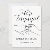 Cartes d'annonce de fiançailles Nous sommes fiancé (Devant)