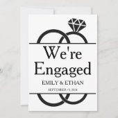 Cartes d'annonce de fiançailles Nous sommes fiancé (Devant)