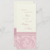 Cartes d'annonce de fuite en rose et crème (Devant / Derrière)