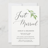 Cartes d'annonce de fuite simple | Tout juste mari (Devant)