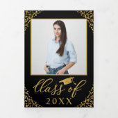 Cartes d'annonce de graduation avec photo de l'éco (Page de couverture)