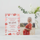 Cartes d'annonce de grossesse pour la Saint-Valent (Debout devant)