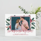 Cartes d'annonce de grossesse pour Noël avec photo (Debout devant)