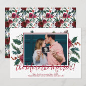 Cartes d'annonce de grossesse pour Noël avec photo (Devant / Derrière)