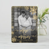 Cartes d'annonce de grossesse pour Noël avec photo (Debout devant)