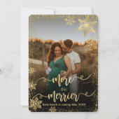 Cartes d'annonce de grossesse pour Noël avec photo (Devant)